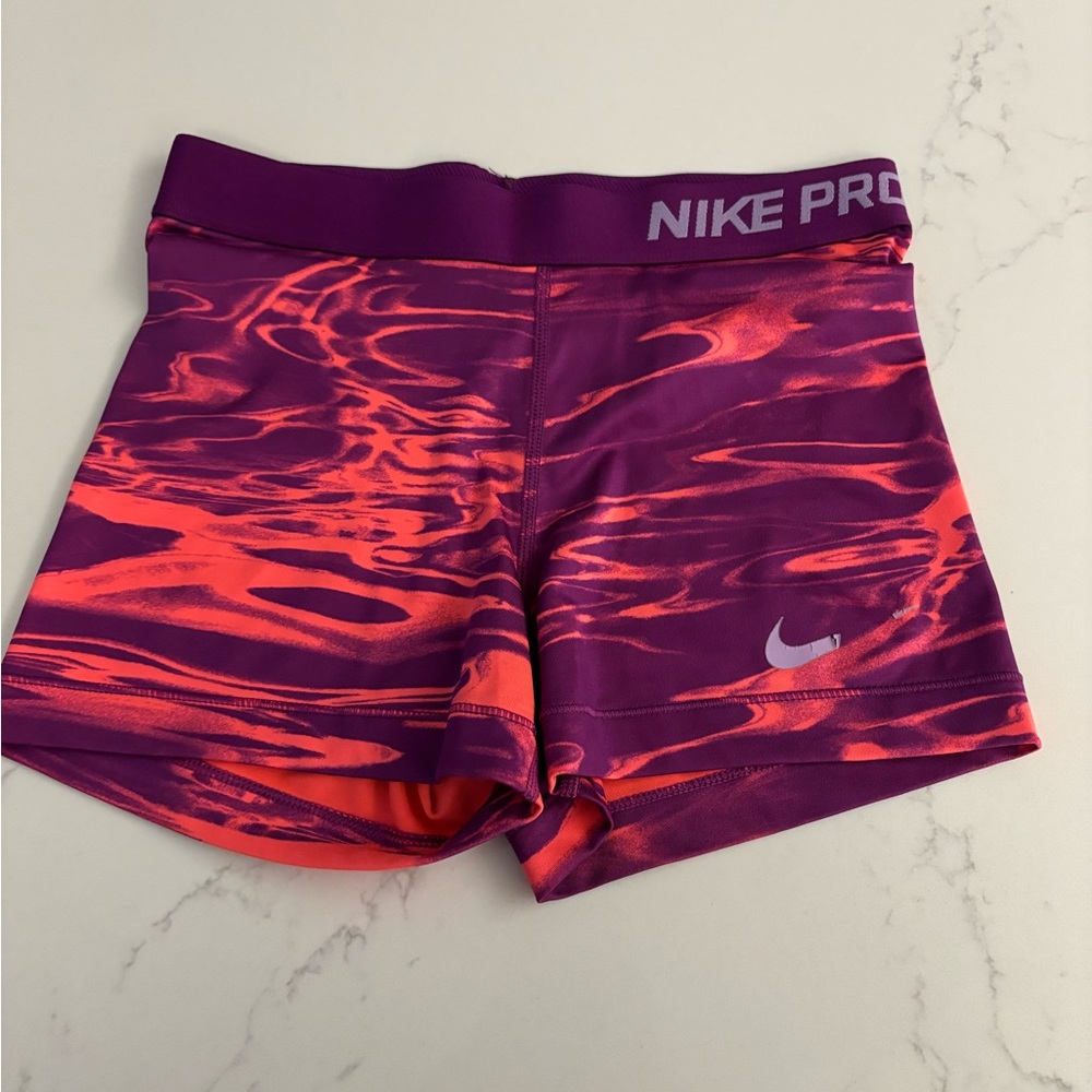 Nike Pro Dynamic Purple and Orange Shorts